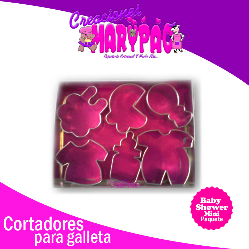 Cortadores Galletas Baby Shower Mini