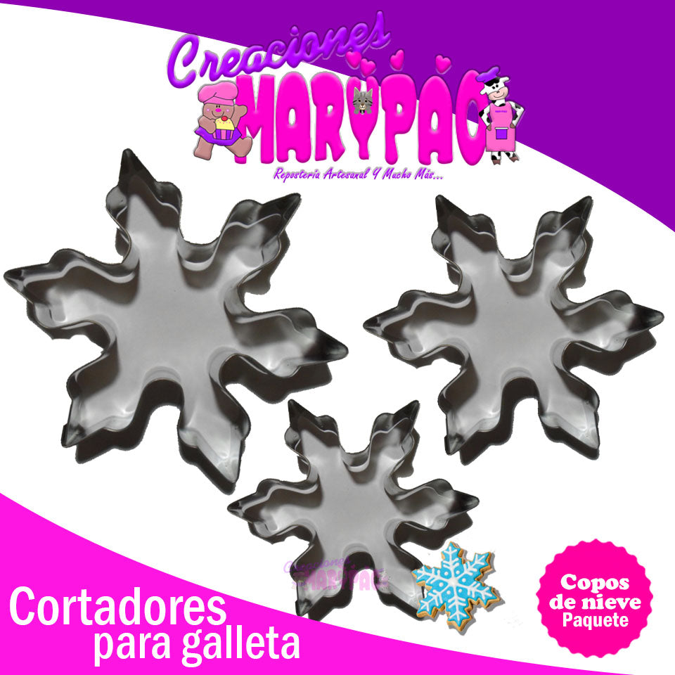 Cortadores Galletas Copo de Nieve - Creaciones Marypao