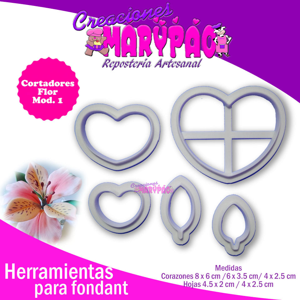 Cortadores Para Flor Mod.1 - Creaciones Marypao