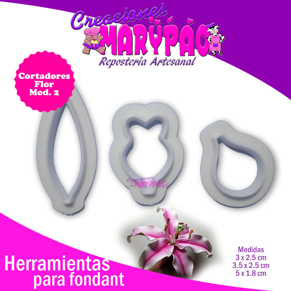 Cortadores Para Flor Mod.2 - Creaciones Marypao