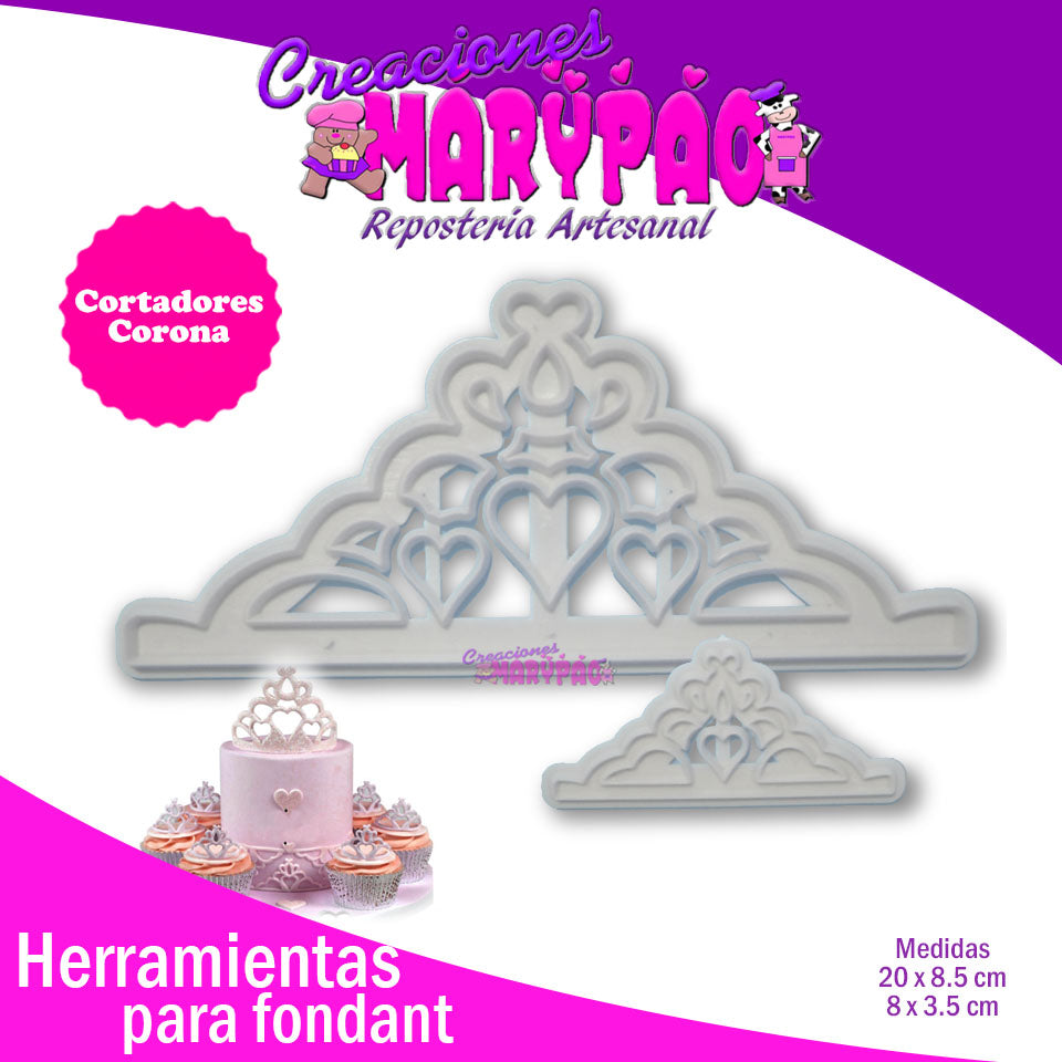 Cortador De Corona Para Fondant Pasta Flexible - Creaciones Marypao