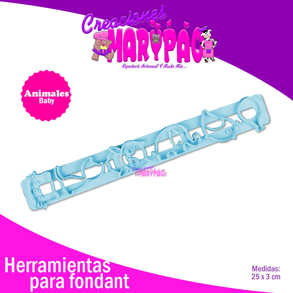 Cortadores Fondant Elefante Bebe Búho Animales Baby Shower - Creaciones Marypao