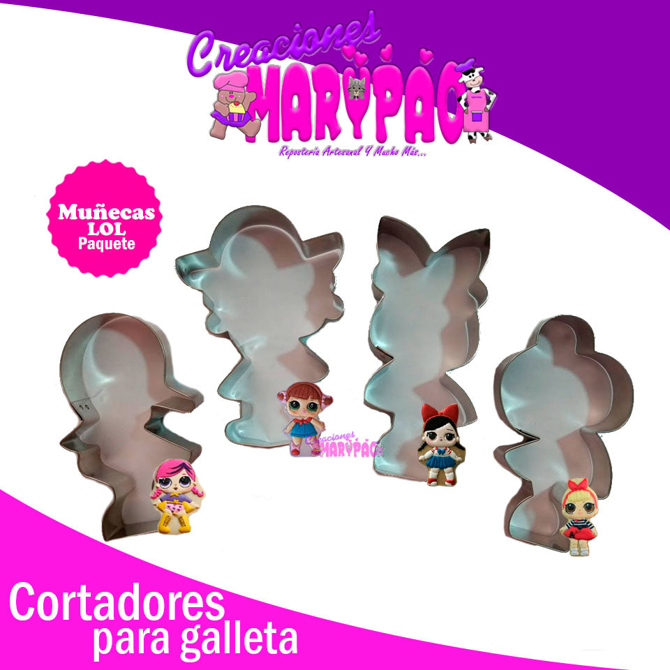 Cortadores Para galleta Muñecas - Creaciones Marypao