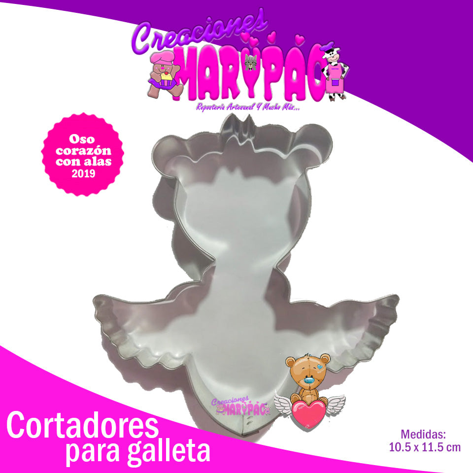 Cortador De Galleta Oso con Globo de Corazón - Creaciones Marypao