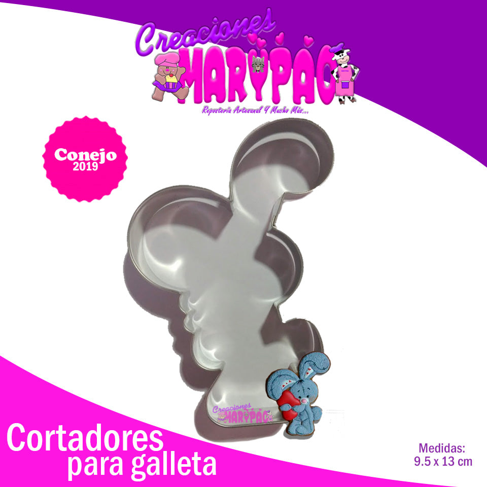 Cortador De Galleta Conejo Corazon - Creaciones Marypao
