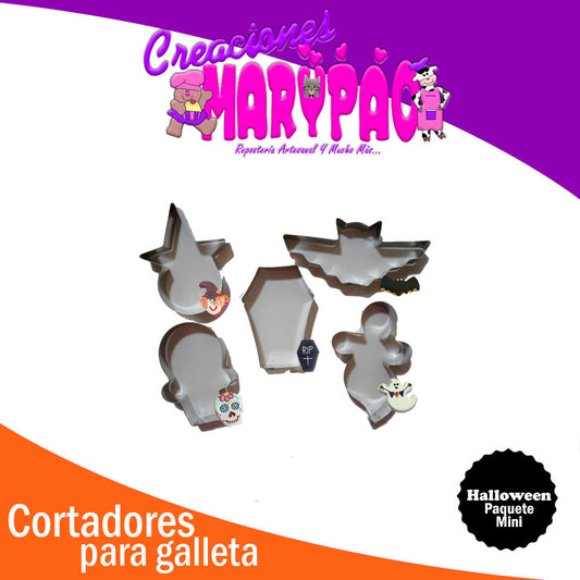 Cortadores De Galletas Halloween Mini - Creaciones Marypao
