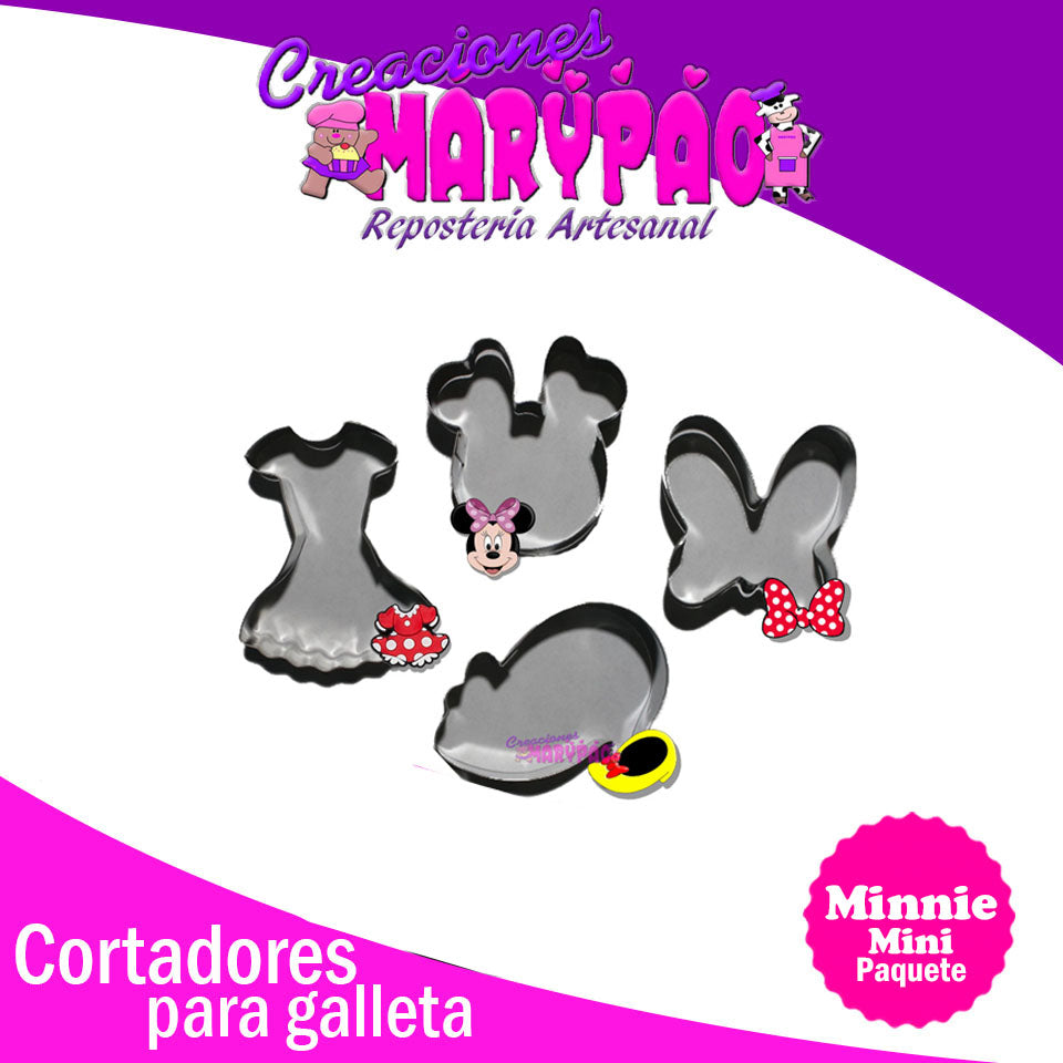 Cortadores Ratoncita Surtido Mini Para galleta - Creaciones Marypao