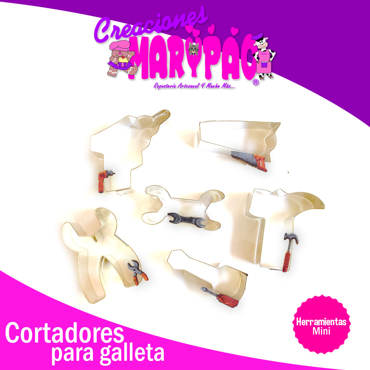 Cortadores Día Del Padre Papá Herramientas Mini Galleta