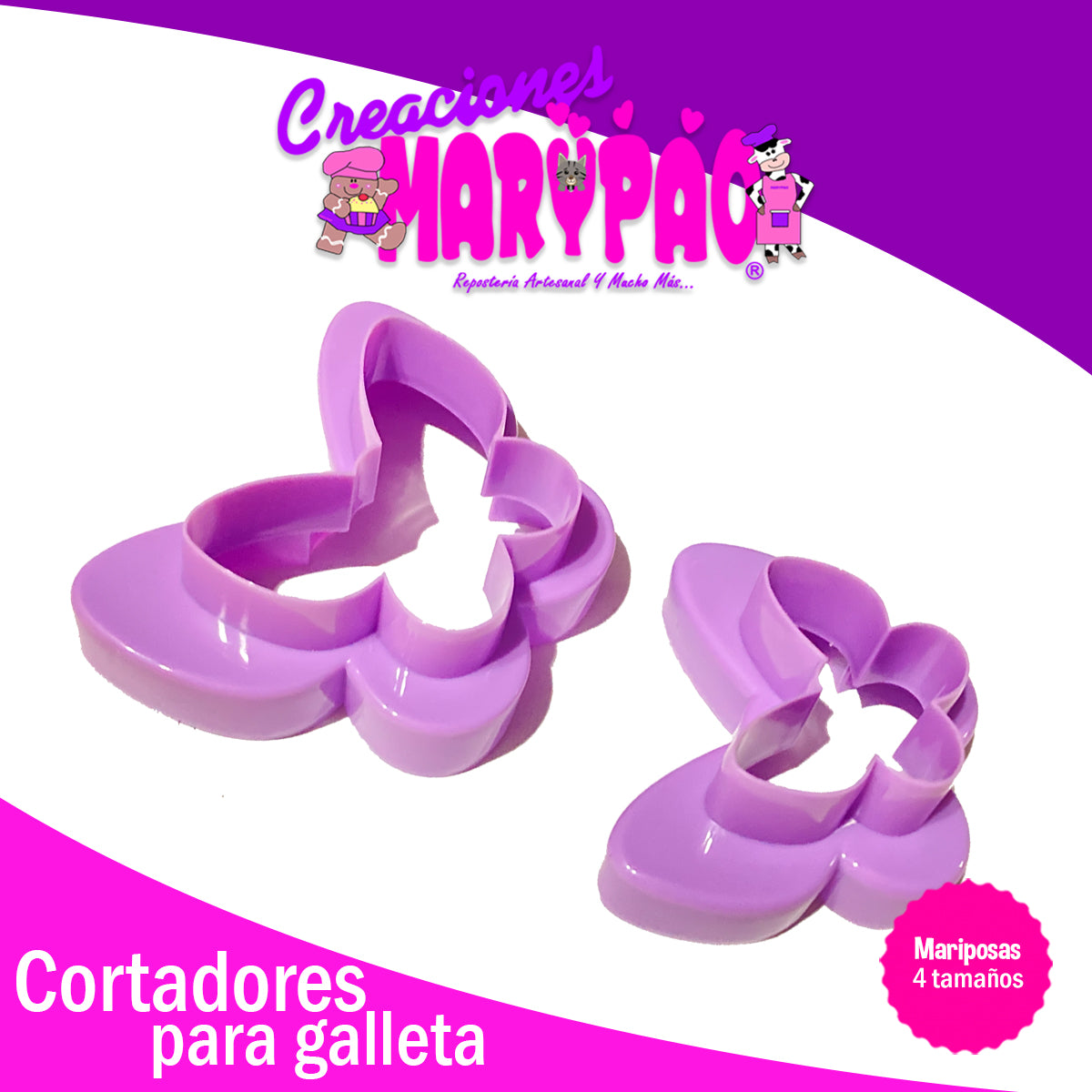Cortadores De Galleta Mariposas De Plástico