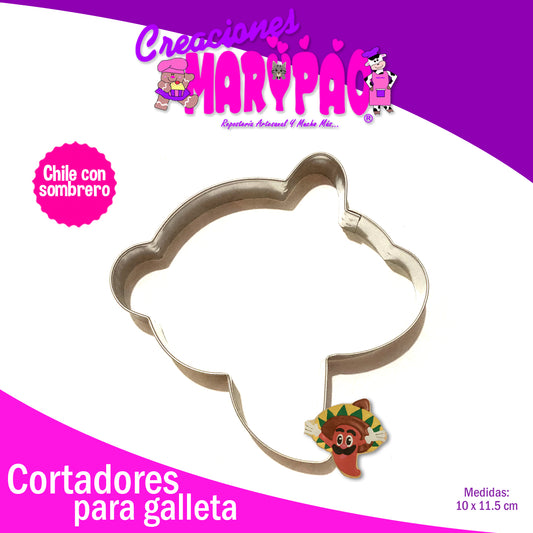 Cortador De Galleta Chile con sombrero