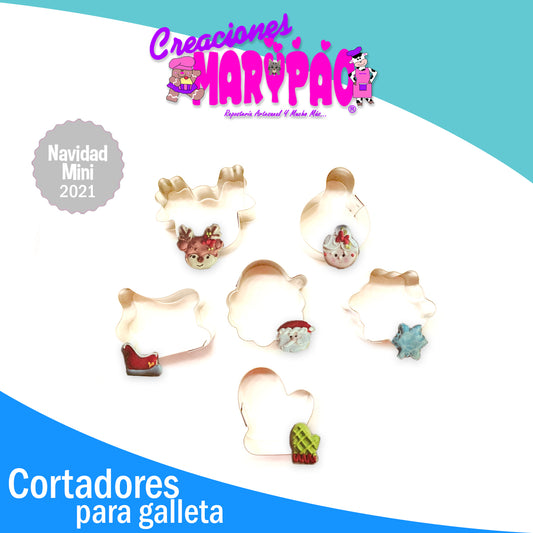 Cortadores Galletas Santa Reno Trineo Guante Mini 2021
