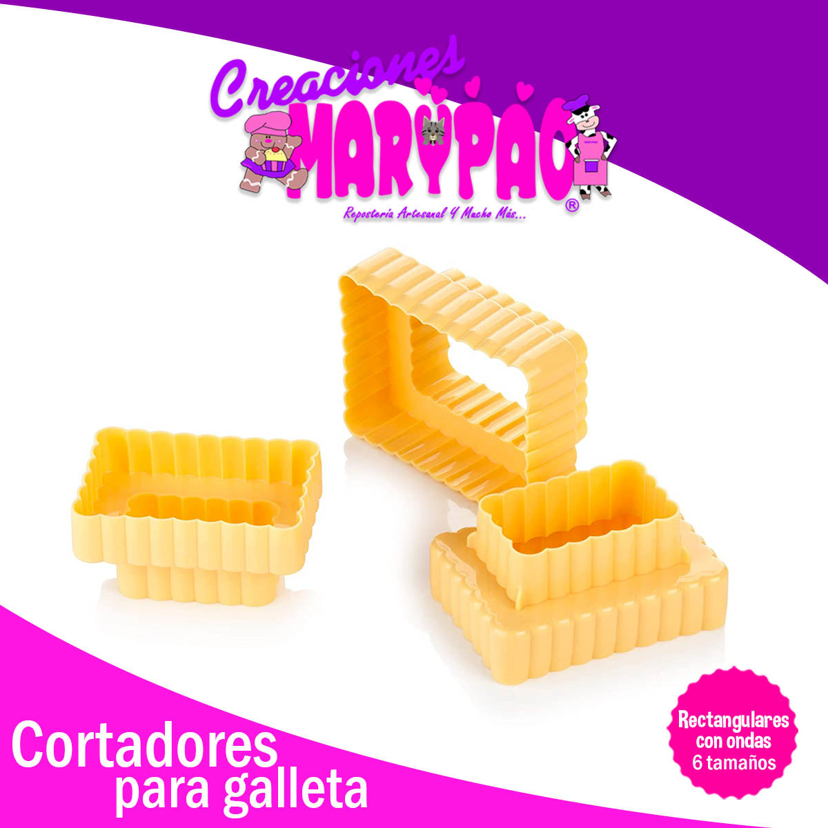 Cortadores De Galleta Rectángulos De Plástico