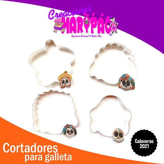 Cortadores De Galletas Calaveras Día Muertos