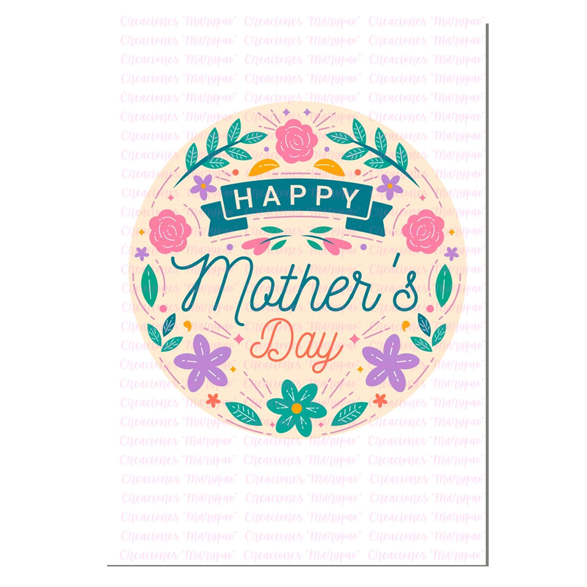 Obleas Para Decorar Galletas, Cupcakes Pasteles Día de la Madre 3 Modelos A Elegir