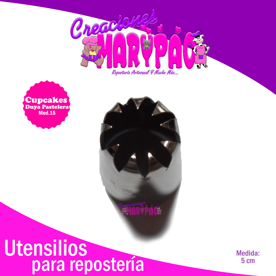 Duya Estrella Cerrada Para Cupcakes Pasteles M15 - Creaciones Marypao