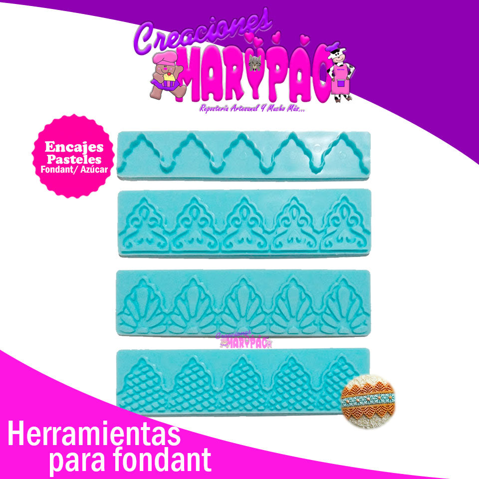 Placas Texturizadoras Encajes - Creaciones Marypao