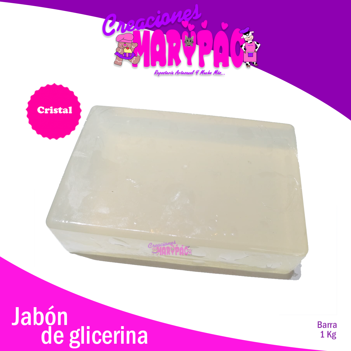 Jabón En Barra Por Kilo Base Glicerina Cristal – Creaciones Marypao