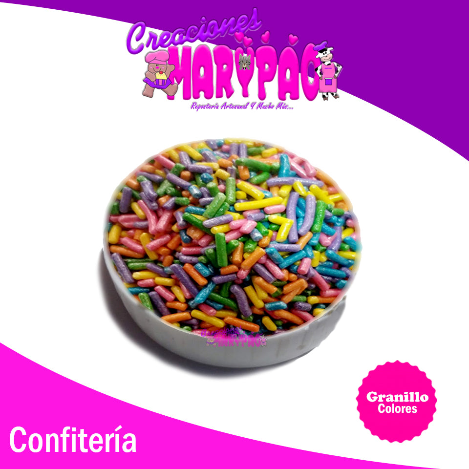Granillo Perlado Colores Confitería - Creaciones Marypao