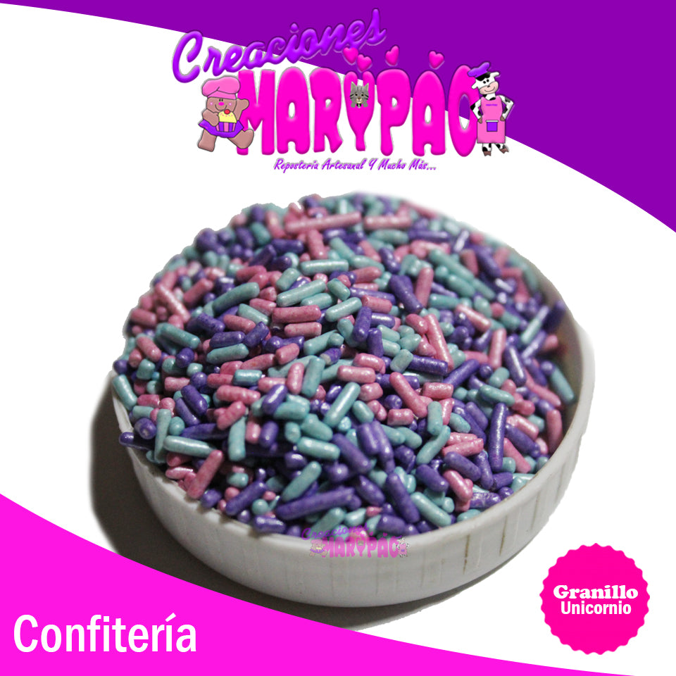 Granillo Perlado Unicornio Confitería - Creaciones Marypao