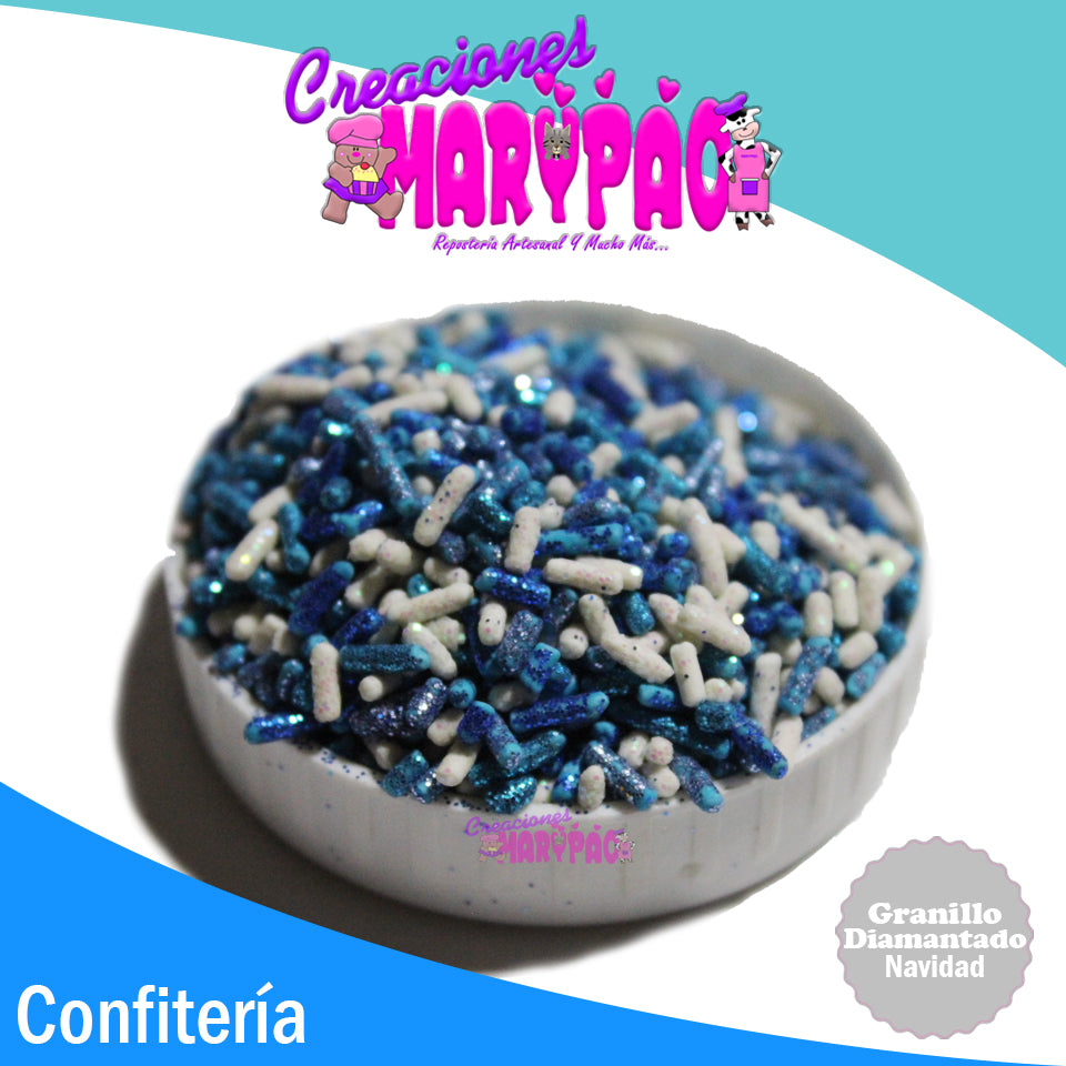 Granillo Diamantado Navidad Confitería - Creaciones Marypao