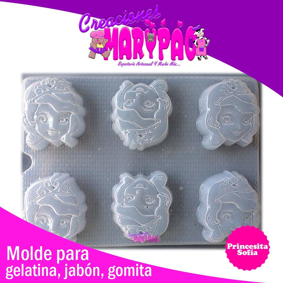 Molde Princesa Sofía Gelatina Jabón Resina - Creaciones Marypao