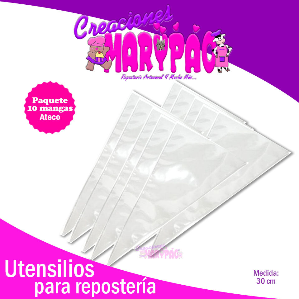 Mangas Repostería Paquete 10 Piezas - Creaciones Marypao