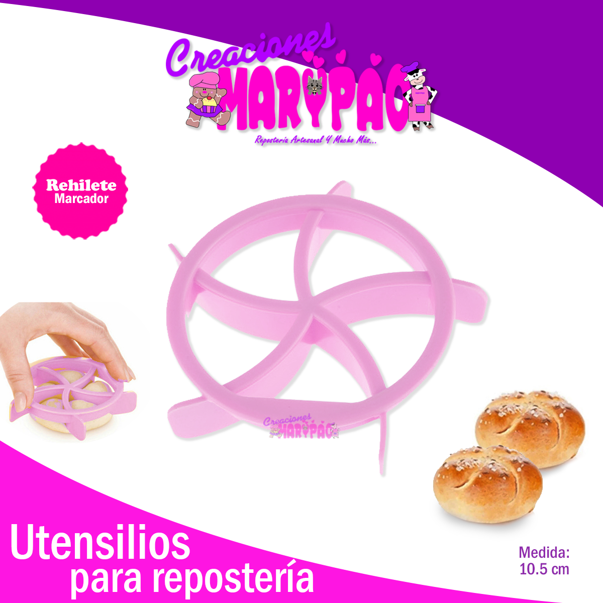 Marcador Para Pan Bollos Rehilete