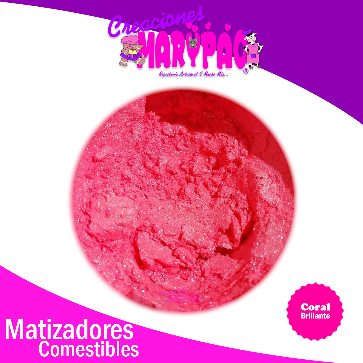 Matizador Comestible Coral 2 gramos