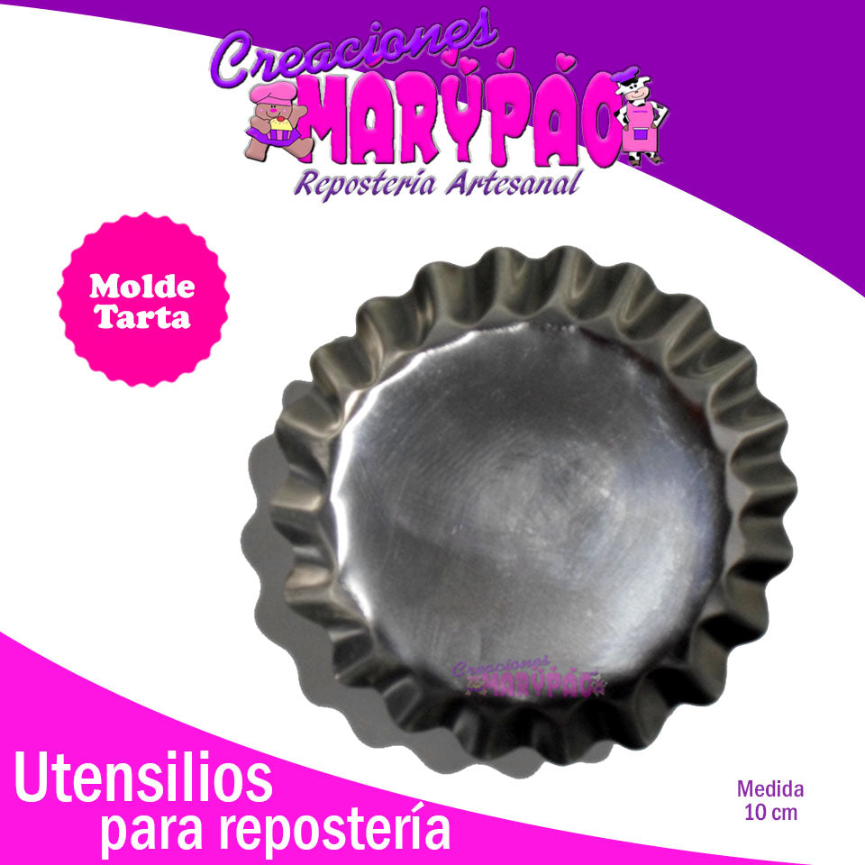 Molde Para Tarta Tartaleta 10 Cm Paquete Con 10 Piezas - Creaciones Marypao