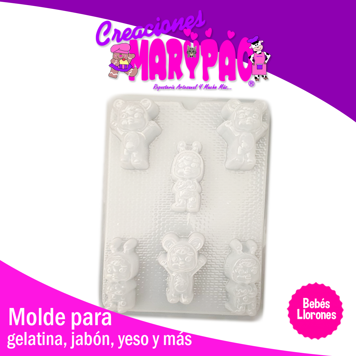 Molde Beb s Llorones Gelatinas Jabones Figuras de Yeso