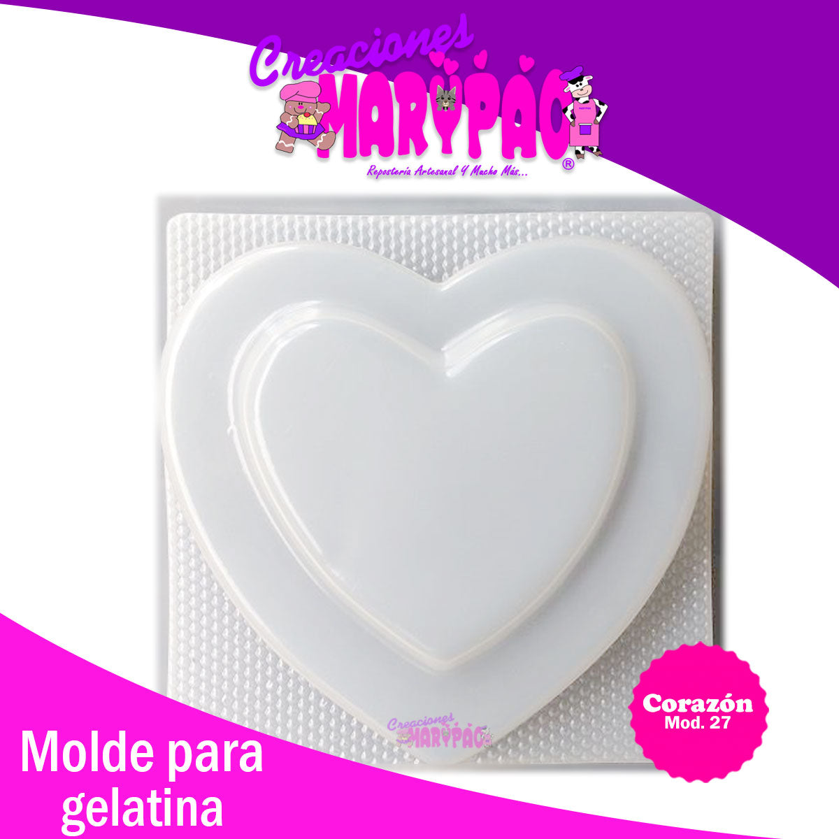 Molde Para Gelatina Corazón Mod.27