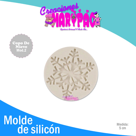 Molde De Silicón Copo De Nieve Navidad Mod.2 2020