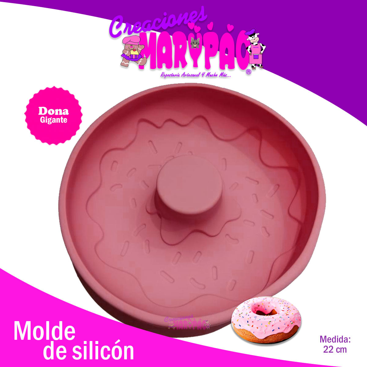 Molde De Silicón Dona Gigante