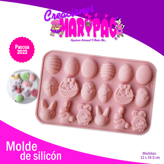 Molde De Silicón Pascua Conejo Huevitos