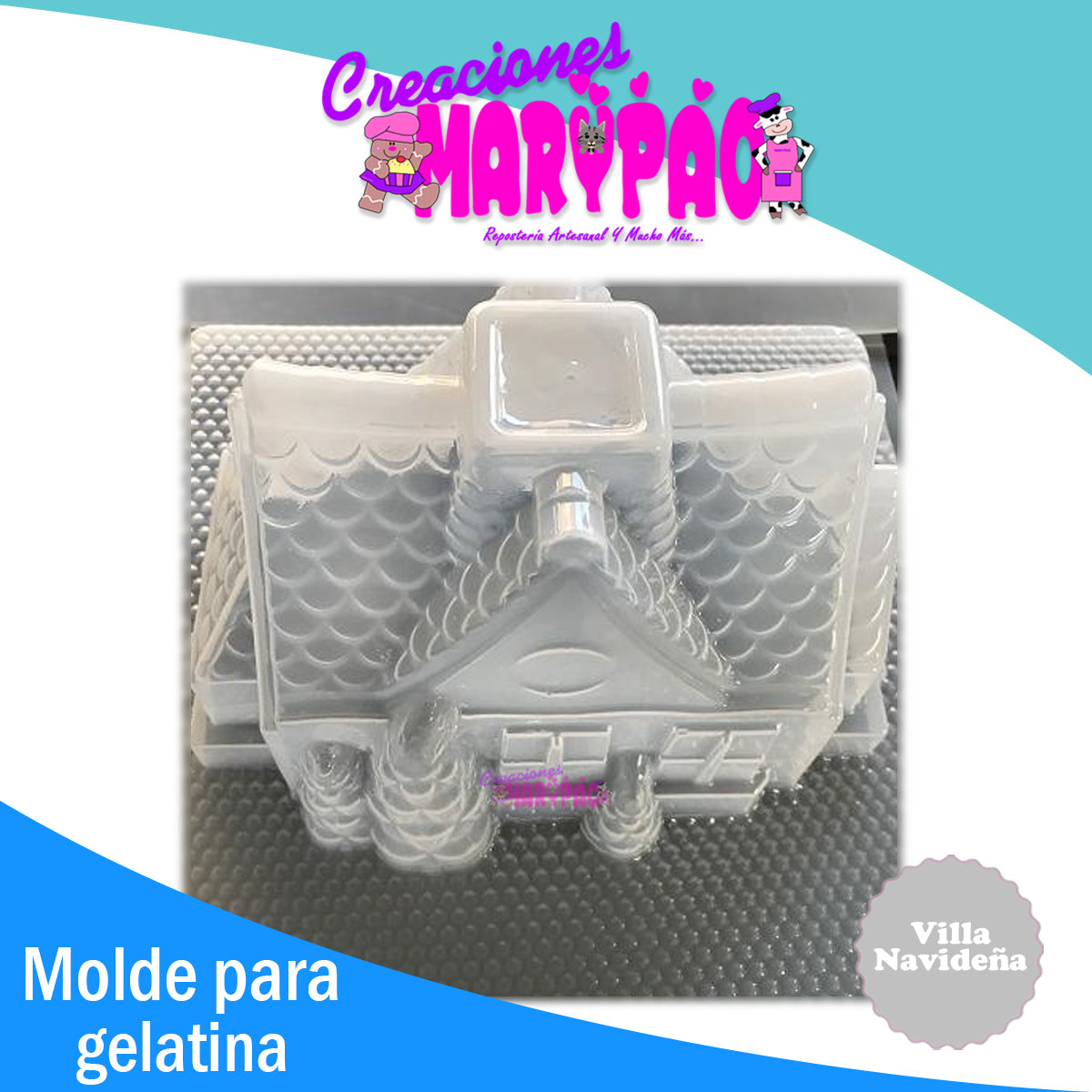 Molde Para Gelatinas Navidad Villa Navideña 3D