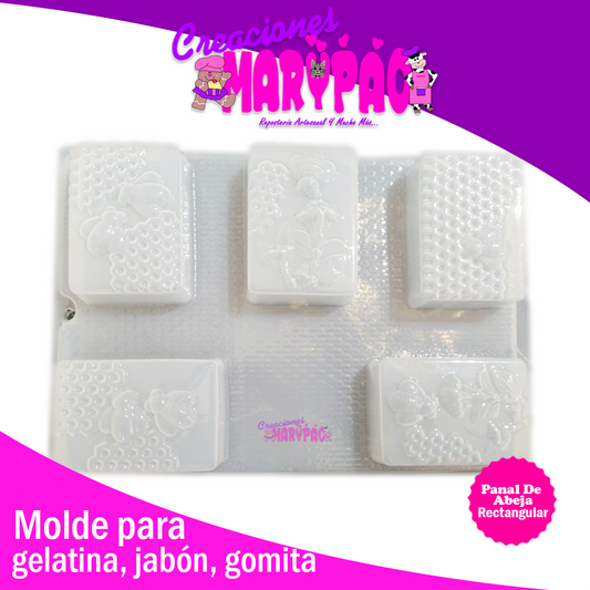 Molde Panal De Abeja Rectangular Jabones Artesanales