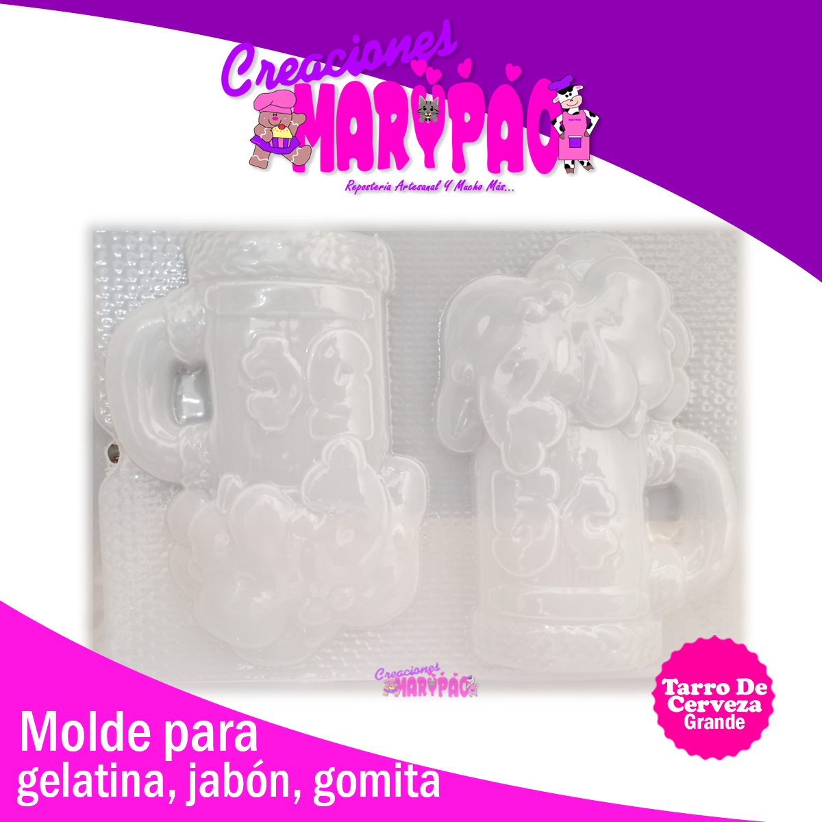 Molde De Silicona Para Tazas De Cerveza - Ideal Para Hacer Chocolates, Caramelos O Velas En Casa