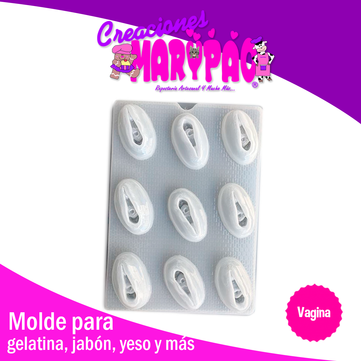 Molde Para Despedida de Soltera Vagina Gelatinas Jabones – Creaciones  Marypao