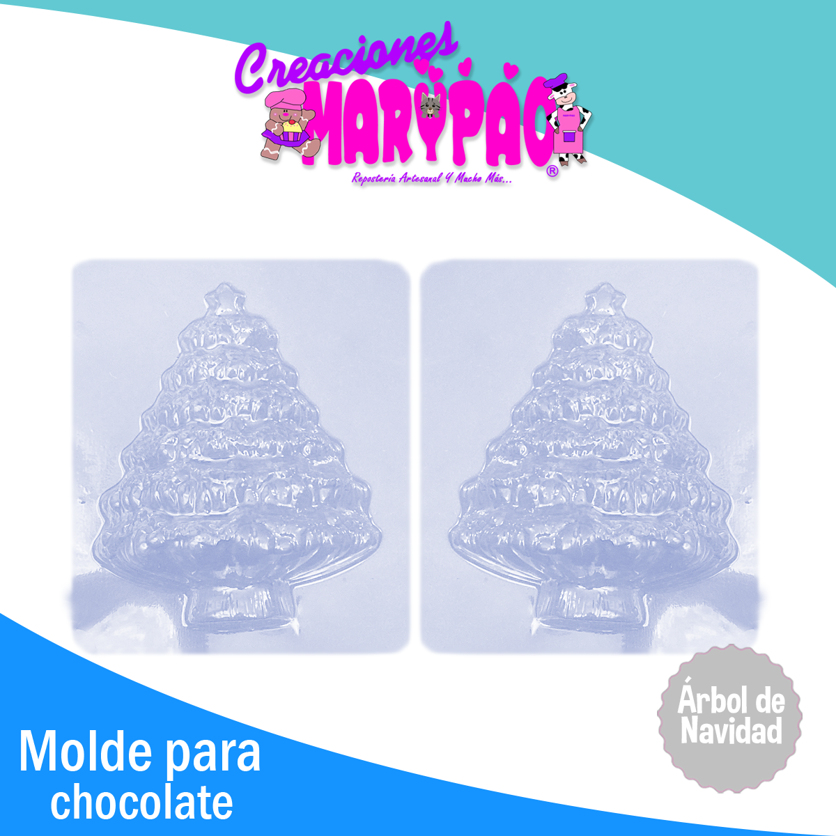 Molde Pino Hueco Navidad Chocolate 3D – Creaciones Marypao