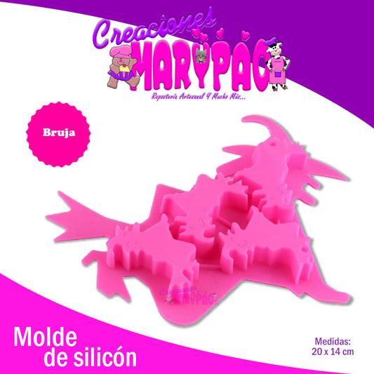 Molde Silicón Bruja Halloween Dia De Muertos - Creaciones Marypao