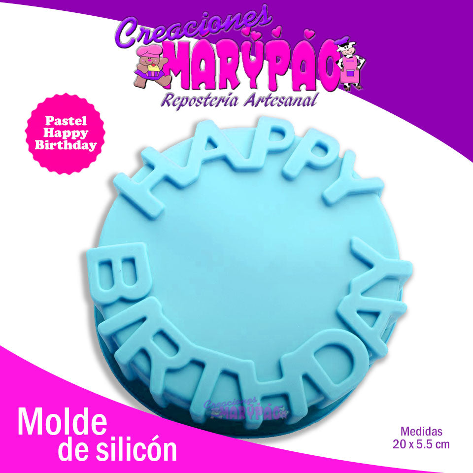 Molde Happy Birthday Feliz Cumpleaños Para Pastel - Creaciones Marypao