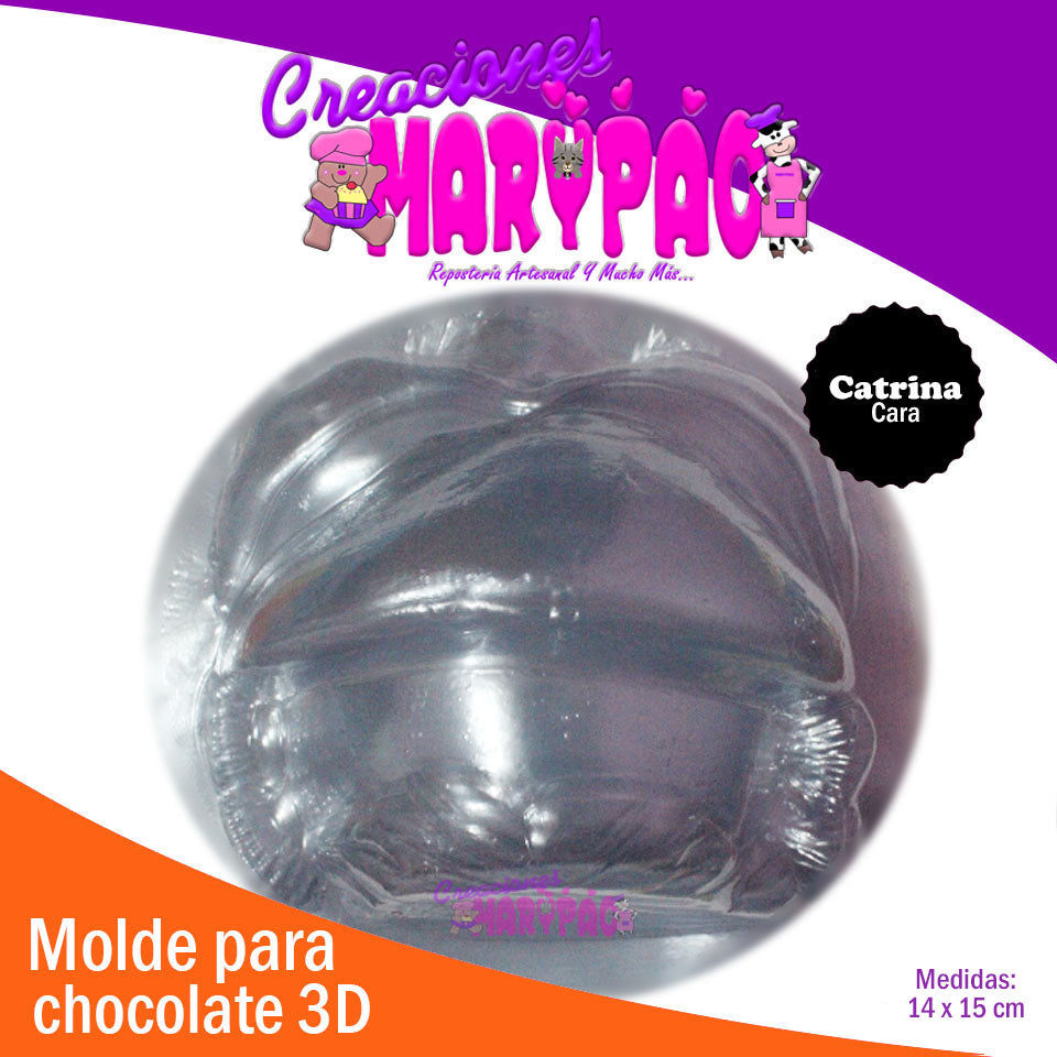 Molde Catrina Halloween Dia de Muertos Chocolate - Creaciones Marypao