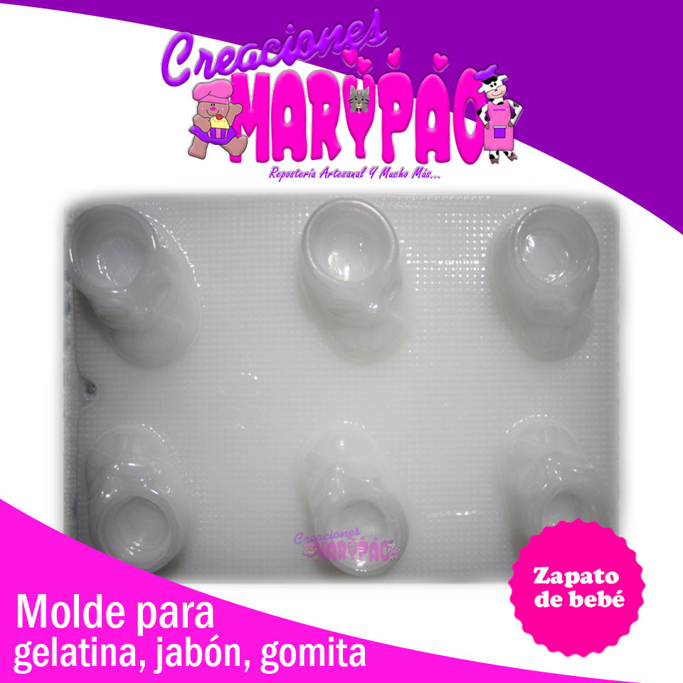 Molde Zapato De Bebe Baby Shower Jabón Gomita,gelatina - Creaciones Marypao