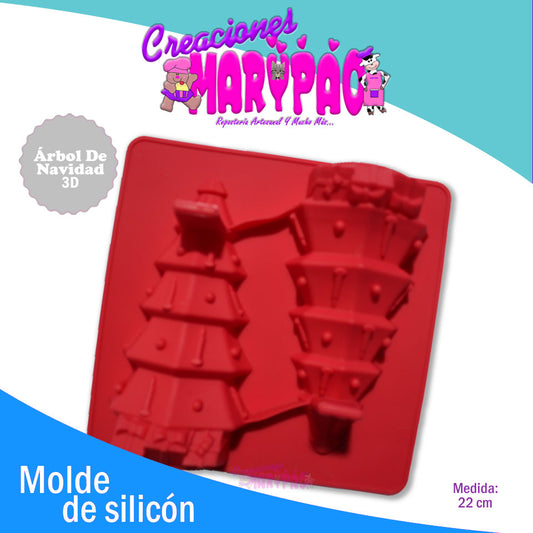 Molde De Silicón Pino De Navidad 3D - Creaciones Marypao