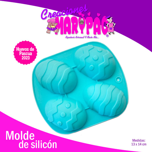 Molde De Silicón Huevos De Pascua 2023