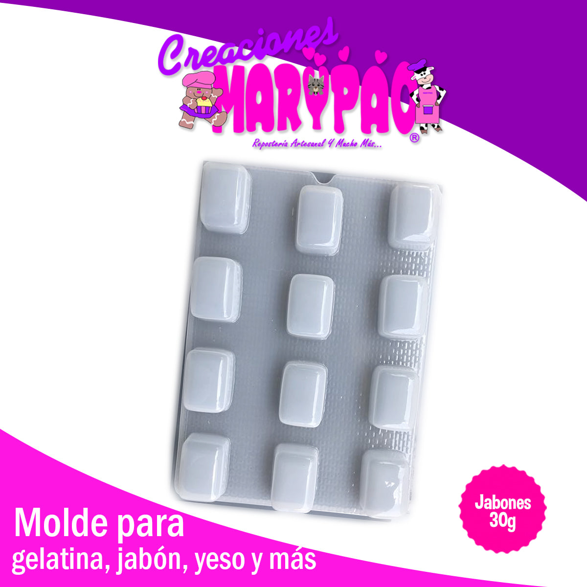 Molde Para Jabones 30 Gramos