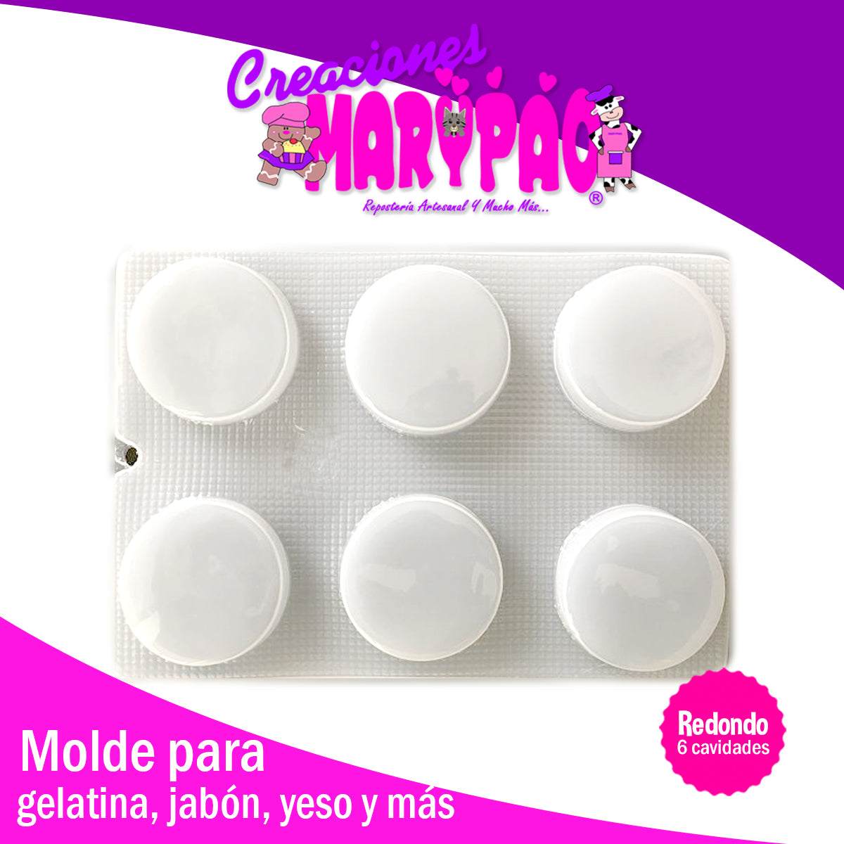 Molde Para Jabones 45 Gramos Circulo Redondo