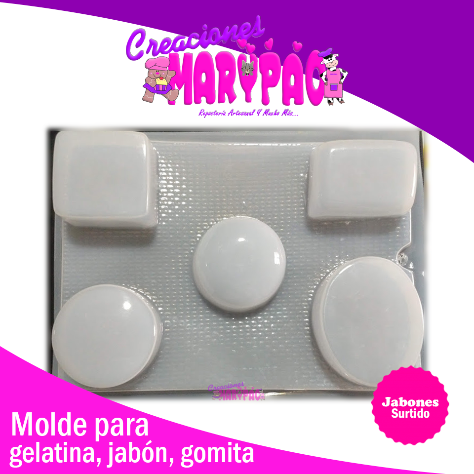Molde Surtido Jabones Mod1 Chocolate Gomita Gelatina - Creaciones Marypao