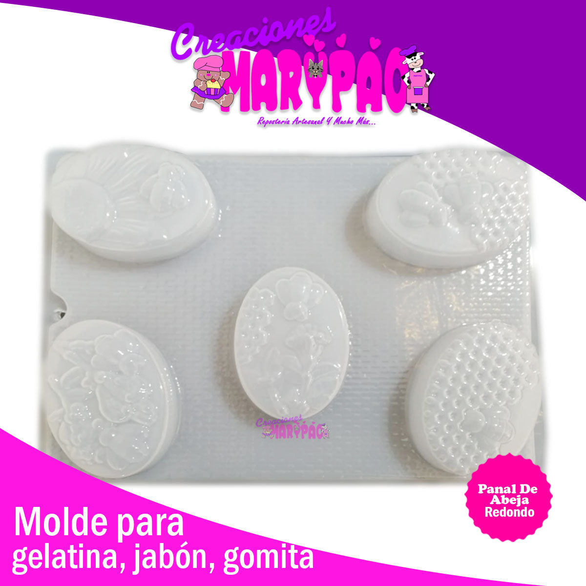 Molde Panal De Abeja Ovalado Jabones Artesanales