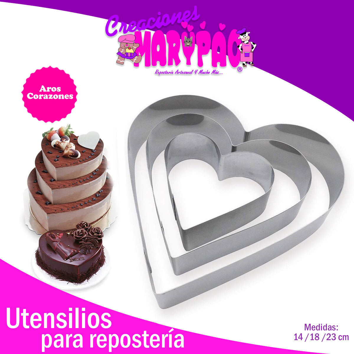 Moldes Aros Para Pasteles Corazón